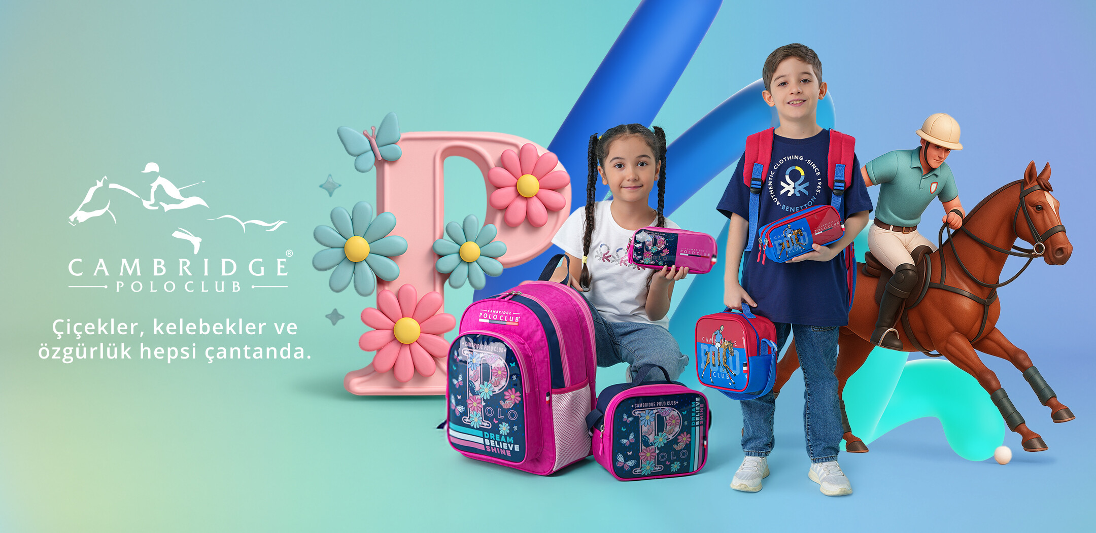 cambridge polo club çanta kullanan çocuklar