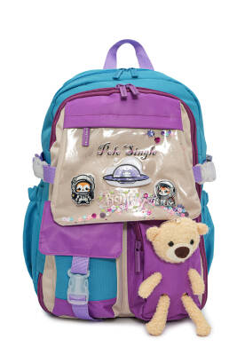 Ayıcık Detaylı Unisex Çocuk İlkokul Çanta Seti - 10