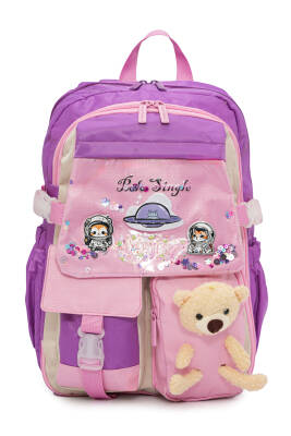 Ayıcık Detaylı Unisex Çocuk İlkokul Çanta Seti - 17