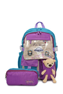 Ayıcık Detaylı Unisex Çocuk İlkokul Çanta Seti - 9