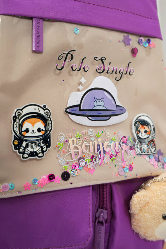 Ayıcık Detaylı Unisex Çocuk İlkokul Çanta Seti - 14