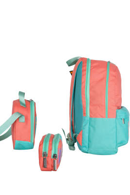 Cambridge Polo Club Be Happy Çift Ana Bölmeli Kız Çocuk İlkokul Çanta Seti - Cambridge Polo Club