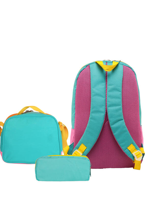 Cambridge Polo Club Be Happy Çift Ana Bölmeli Kız Çocuk İlkokul Çanta Seti - 2