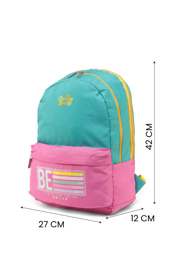 Cambridge Polo Club Be Happy Çift Ana Bölmeli Kız Çocuk İlkokul Çanta Seti - 3