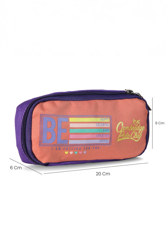 Cambridge Polo Club Be Happy Tek Bölmeli Unisex Çocuk Kalem Kutusu - 47