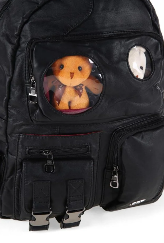 Cambridge Polo Club Çok Gözlü Deri Görünümlü Ayıcıklı Günlük Sırt Çantası 17449 - 3