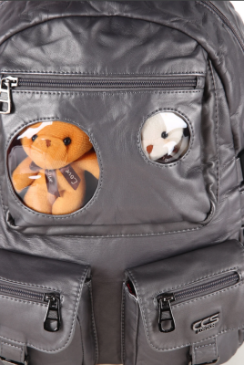 Cambridge Polo Club Çok Gözlü Deri Görünümlü Günlük Sırt Çantası 17450 - 7