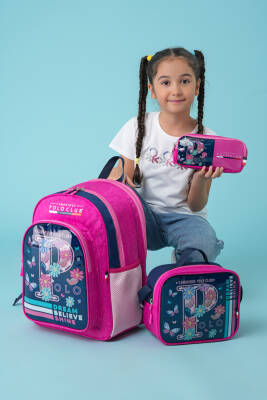 Cambridge Polo Club Düşler Bahçesi 3'lü Kız Çocuk İlkokul Çanta Seti - Cambridge Polo Club