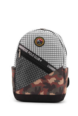 Cambridge Polo Club Kamuflaj Laptop Bölemli Unisex Sırt Çantası - Cambridge Polo Club