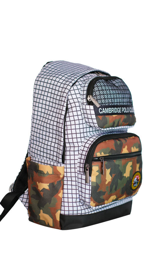 Cambridge Polo Club Kamuflaj Üç Ön Cepli Sırt Çantası - 3