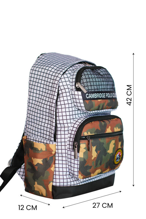 Cambridge Polo Club Kamuflaj Üç Ön Cepli Sırt Çantası - 11