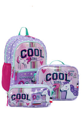 Cambridge Polo Club Kız Çocuk İlkokul Çanta seti - Cambridge Polo Club