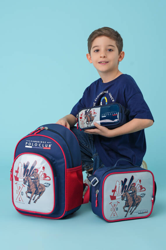 Cambridge Polo Club Lacivert Riders 3'lü Erkek İlkokul Çanta Seti - 1