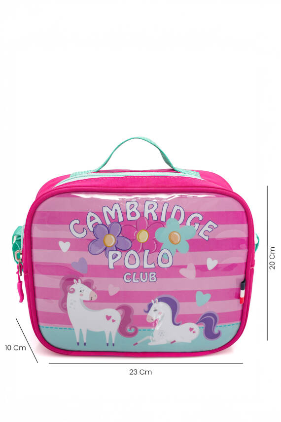 Cambridge Polo Club Minimal Unicorn Temalı 3'lü Kız Çocuk İlkokul Çanta Seti - 8