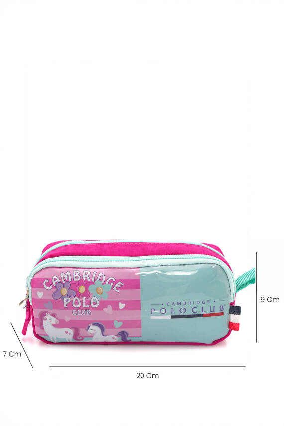 Cambridge Polo Club Minimal Unicorn Temalı 3'lü Kız Çocuk İlkokul Çanta Seti - 9