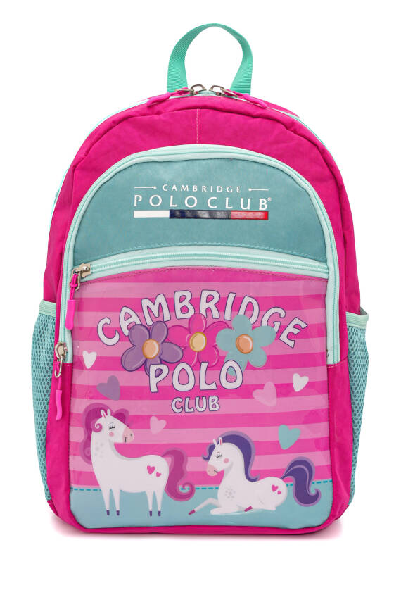 Cambridge Polo Club Minimal Unicorn Temalı 3'lü Kız Çocuk İlkokul Çanta Seti - 5
