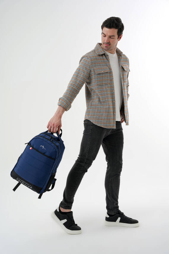 Cambridge Polo Club Minimalist Tasarım Unisex Çok Gözlü Sırt Çantası - 7