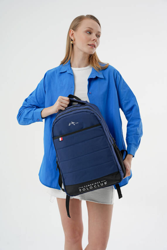 Cambridge Polo Club Minimalist Tasarım Unisex Çok Gözlü Sırt Çantası - 8