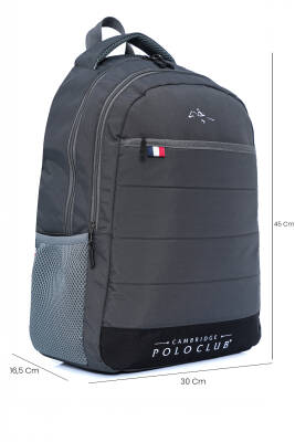 Cambridge Polo Club Minimalist Tasarım Unisex Çok Gözlü Sırt Çantası - 6