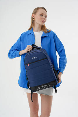 Cambridge Polo Club Minimalist Tasarım Unisex Çok Gözlü Sırt Çantası - 8