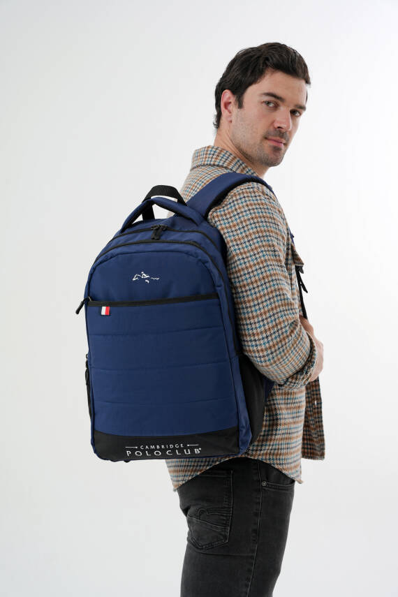 Cambridge Polo Club Minimalist Tasarım Unisex Çok Gözlü Sırt Çantası - 19
