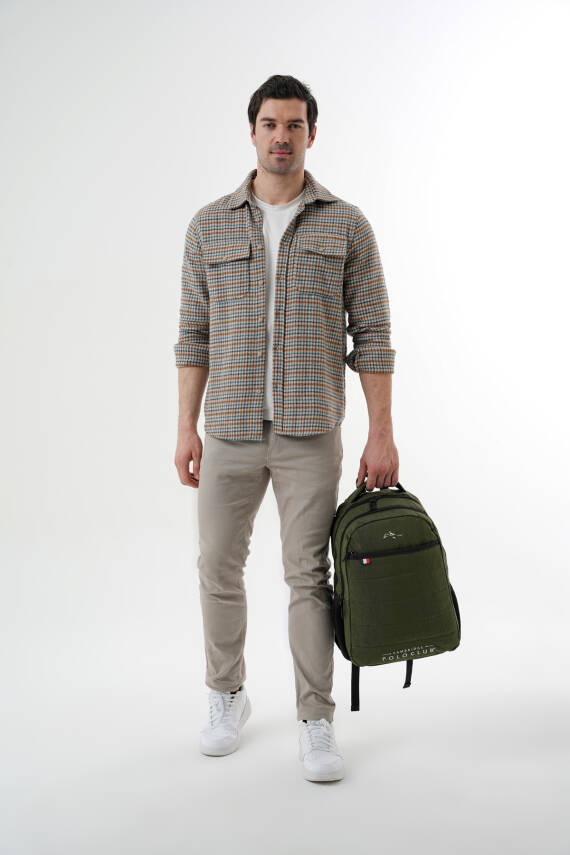 Cambridge Polo Club Minimalist Tasarım Unisex Çok Gözlü Sırt Çantası - 11