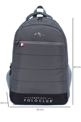 Cambridge Polo Club Minimalist Tasarım Unisex Çok Gözlü Sırt Çantası - 3