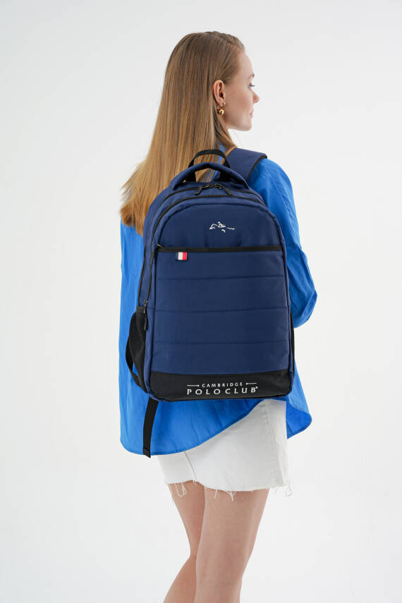 Cambridge Polo Club Minimalist Tasarım Unisex Çok Gözlü Sırt Çantası - 7