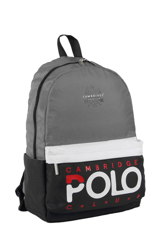 Cambridge Polo Club Preppy Tek Ana Bölmeli Unisex Sırt Çantası - 7
