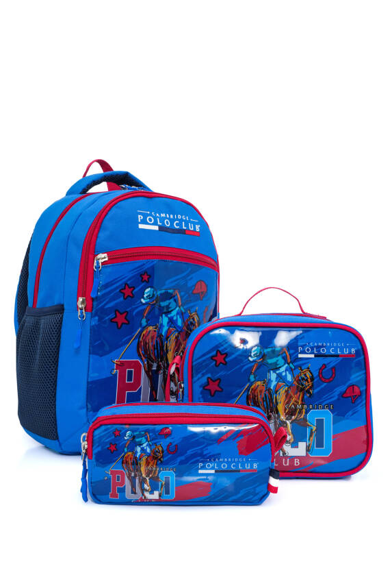 Cambridge Polo Club Riders Temalı 3'lü Erkek İlkokul Çanta Seti - 4