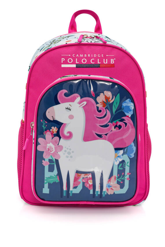 Cambridge Polo Club Unicor Desenli 3'lü Kız Çocuk İlkokul Çanta Seti - 5