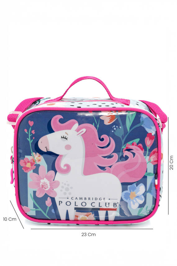 Cambridge Polo Club Unicor Desenli 3'lü Kız Çocuk İlkokul Çanta Seti - 8