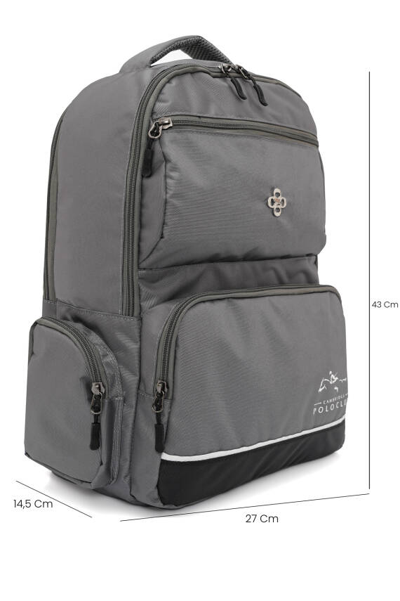 Cambridge Polo Club Unisex Çok Gözlü Sırt Çantası - 11