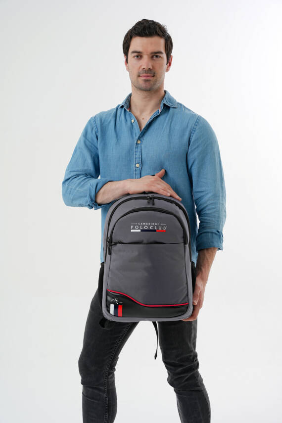 Cambridge Polo Club Unisex Şık Çok Gözlü Sırt Çantası - 7