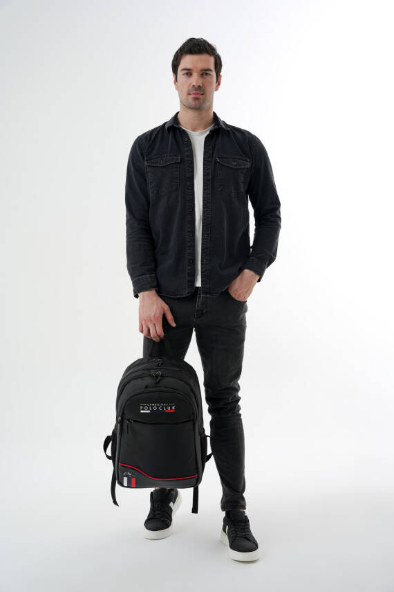 Cambridge Polo Club Unisex Şık Çok Gözlü Sırt Çantası - 2