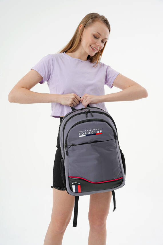 Cambridge Polo Club Unisex Şık Çok Gözlü Sırt Çantası - 9