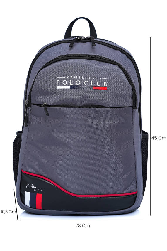 Cambridge Polo Club Unisex Şık Çok Gözlü Sırt Çantası - 8