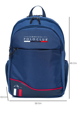 Cambridge Polo Club Unisex Şık Çok Gözlü Sırt Çantası - 12