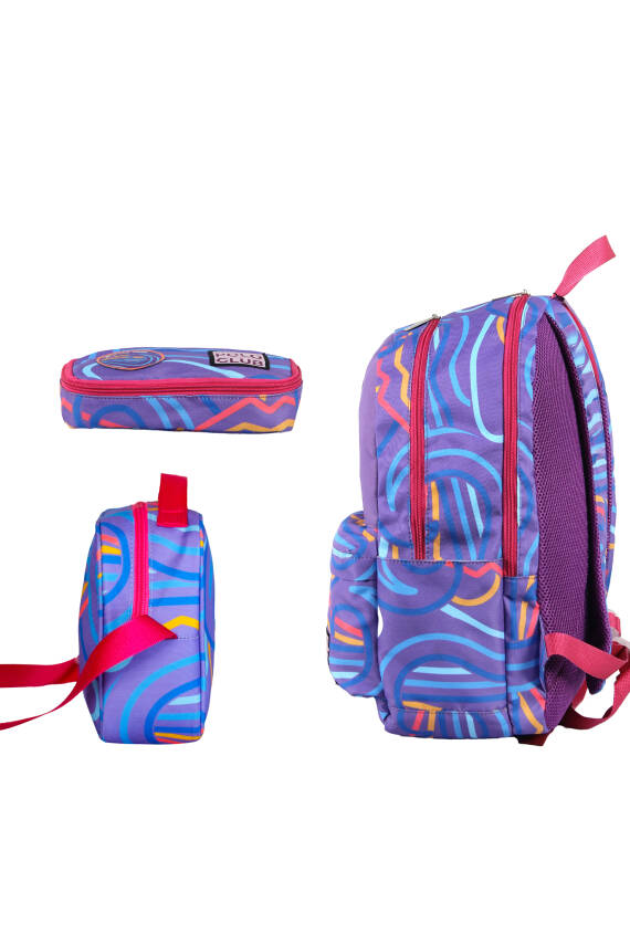 Cambridge Polo Club Wave Çift Ana Bölmeli Unisex Çocuk İlkokul Çanta Set - 2