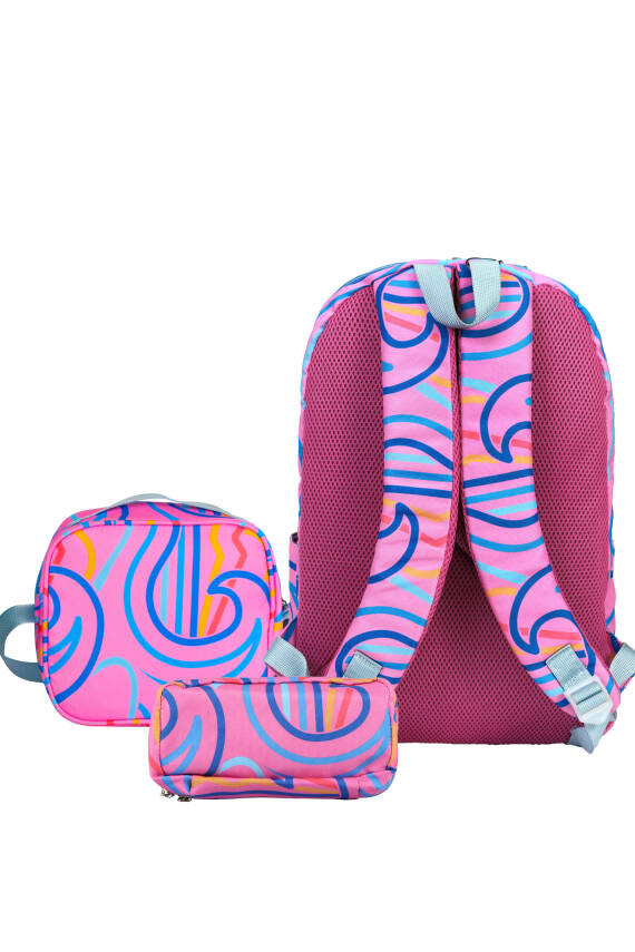 Cambridge Polo Club Wave Çift Ana Bölmeli Unisex Çocuk İlkokul Çanta Set - 3