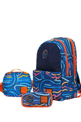 Cambridge Polo Club Wave Çift Ana Bölmeli Unisex Çocuk İlkokul Çanta Set - 1