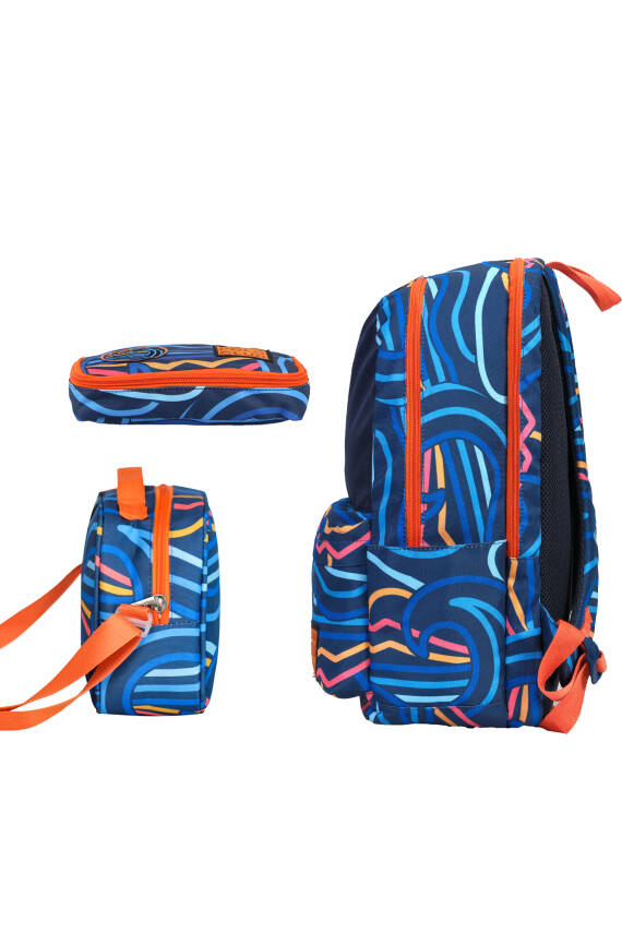 Cambridge Polo Club Wave Çift Ana Bölmeli Unisex Çocuk İlkokul Çanta Set - 2