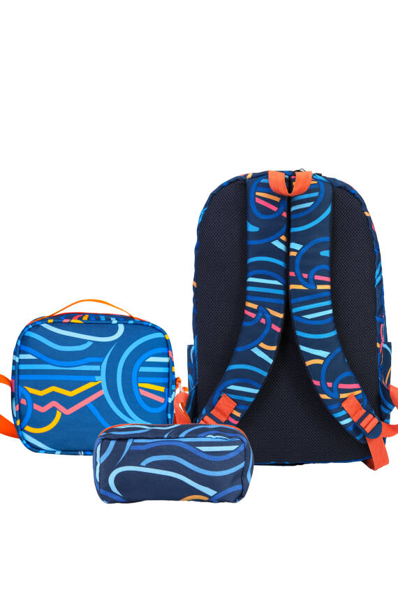 Cambridge Polo Club Wave Çift Ana Bölmeli Unisex Çocuk İlkokul Çanta Set - 3