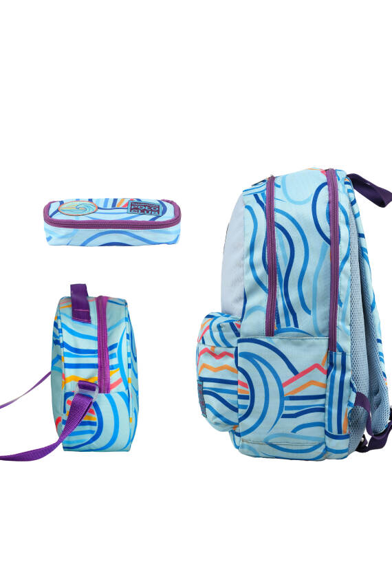 Cambridge Polo Club Wave Çift Ana Bölmeli Unisex Çocuk İlkokul Çanta Seti - 2