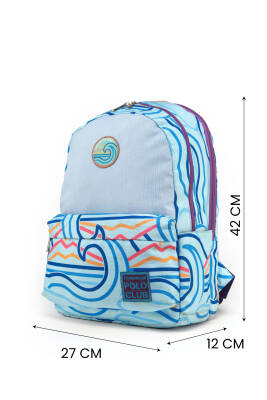 Cambridge Polo Club Wave Çift Ana Bölmeli Unisex Çocuk İlkokul Çanta Seti - Cambridge Polo Club