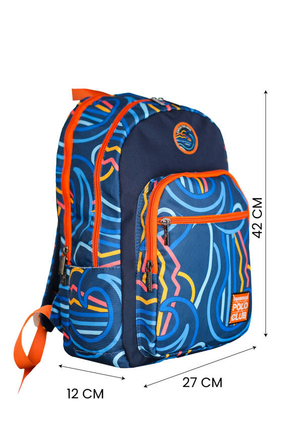 Cambridge Polo Club Wave Çok Gözlü Unisex Çocuk İlkokul Çantası - 21