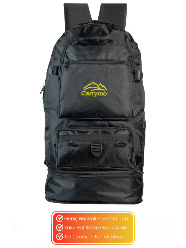 Carrymo Orijinal Körüklü Ortopedik Konfor Modeli Çok Gözlü Gezi Seyahat Yürüyüş Dağcı Kamp Spor Sırt Çantası - 1
