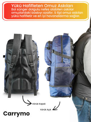Carrymo Orijinal Körüklü Ortopedik Konfor Modeli Çok Gözlü Gezi Seyahat Yürüyüş Dağcı Kamp Spor Sırt Çantası - 20