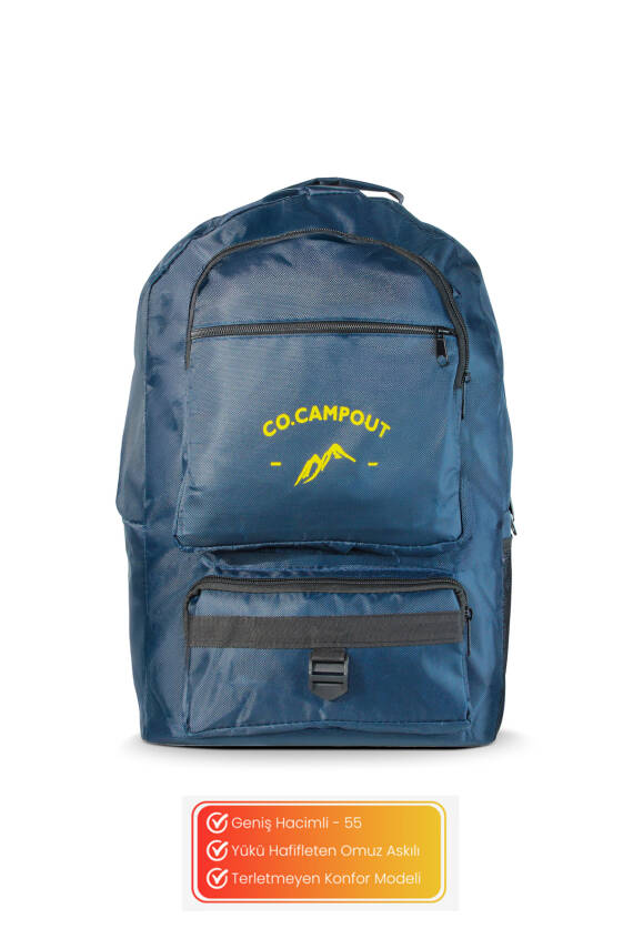 Co.Campout Orijinal Körüksüz Ortopedik Konfor Modeli Çok Gözlü Gezi Seyahat Yürüyüş Dağcı Kamp Spor Sırt Çantası - 12