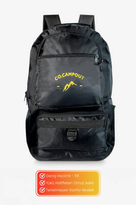 Co.Campout Orijinal Körüksüz Ortopedik Konfor Modeli Çok Gözlü Gezi Seyahat Yürüyüş Dağcı Kamp Spor Sırt Çantası - Co.Campout